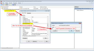 Einschränkung über MMC / ADSIEdit