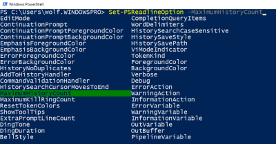 Alle verfügbaren Parameter eines Cmdlets anzeigen mit STRG + Leertaste